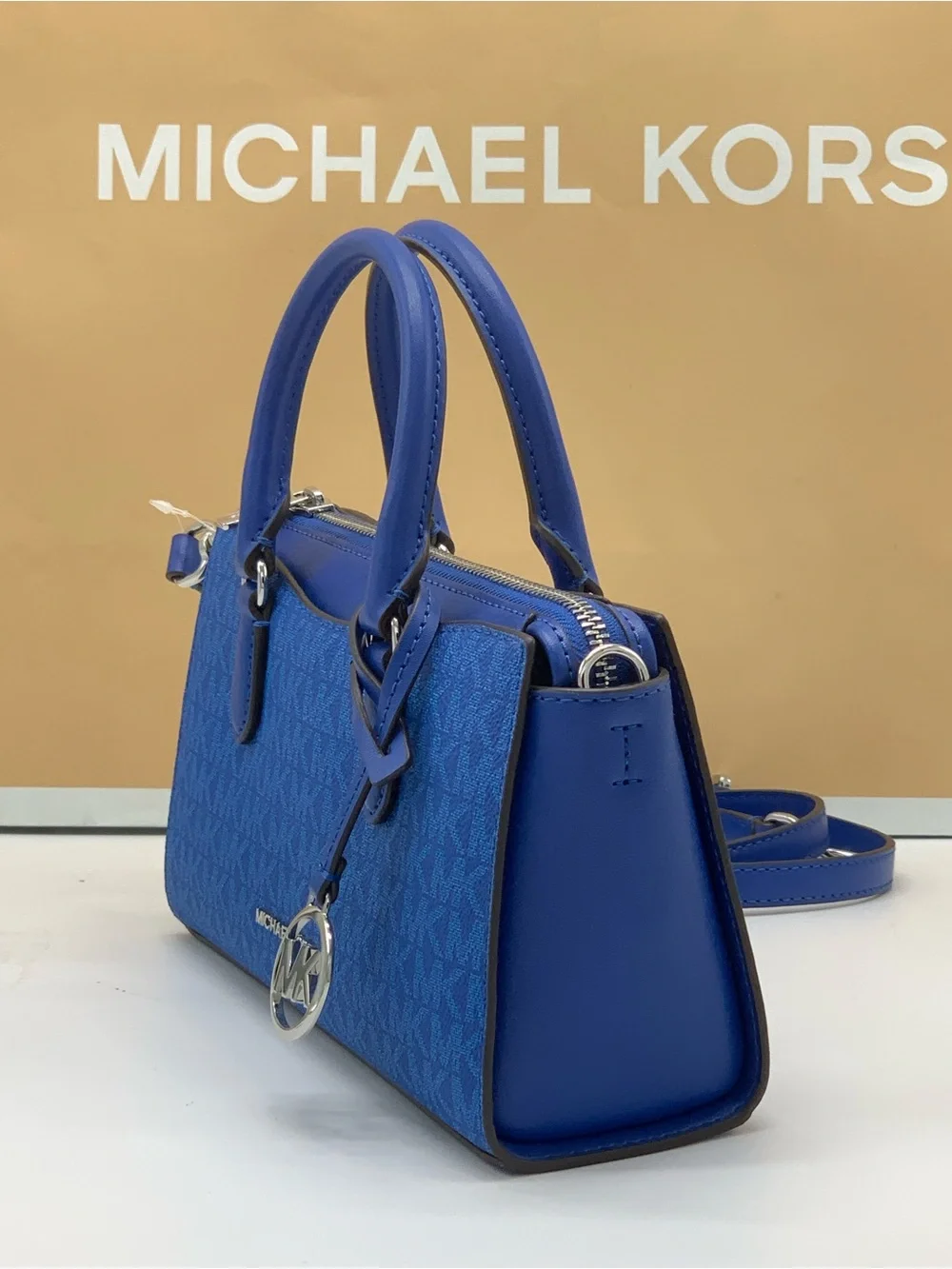 Michael kors ARDEN SMALL SIGNATURE LOGO MESSENGER BAG Galaxy Blue